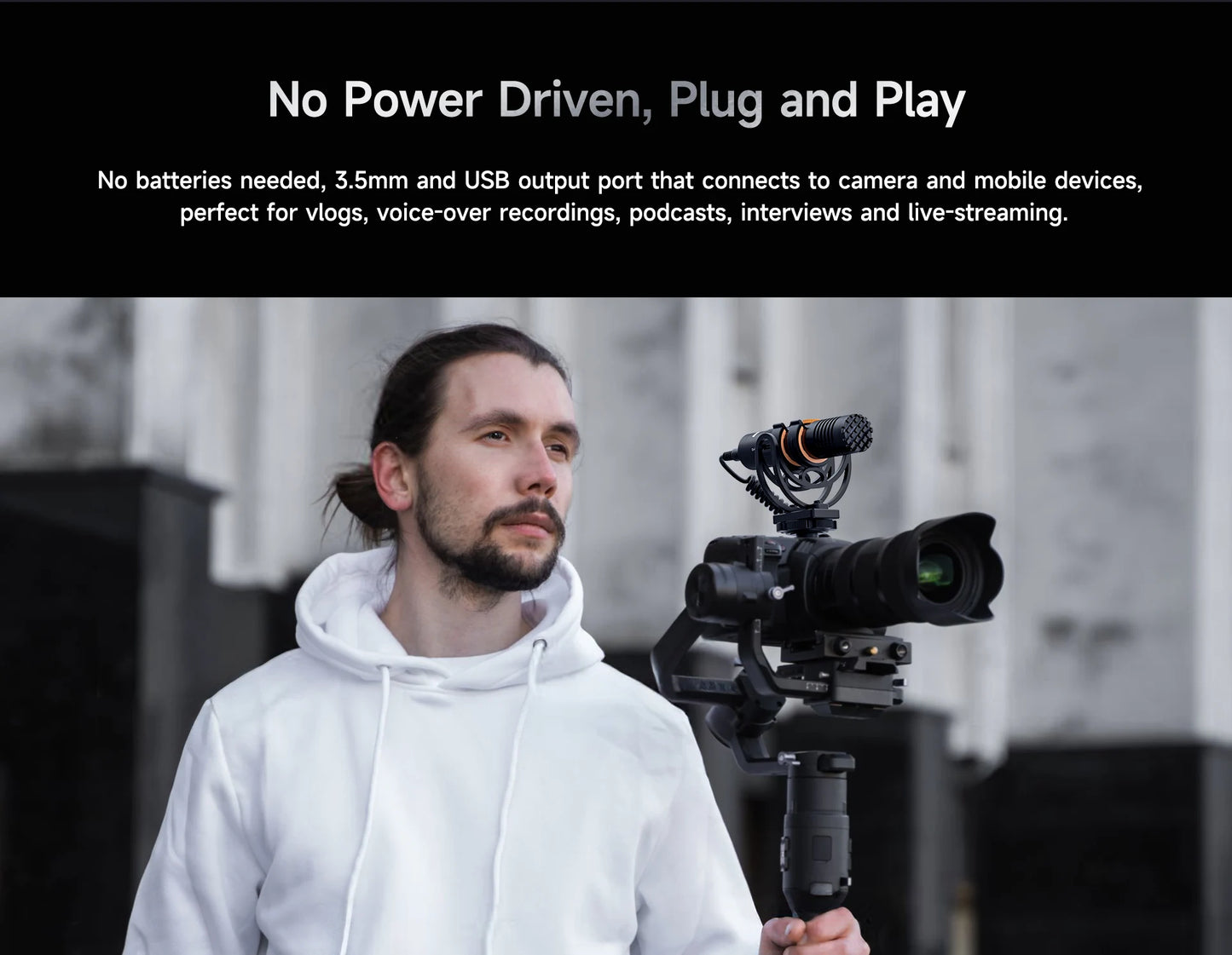 COMICA VM10 PRO – Micrófono Shotgun Cardioide On-Camera para Smartphones, Cámaras y GoPro