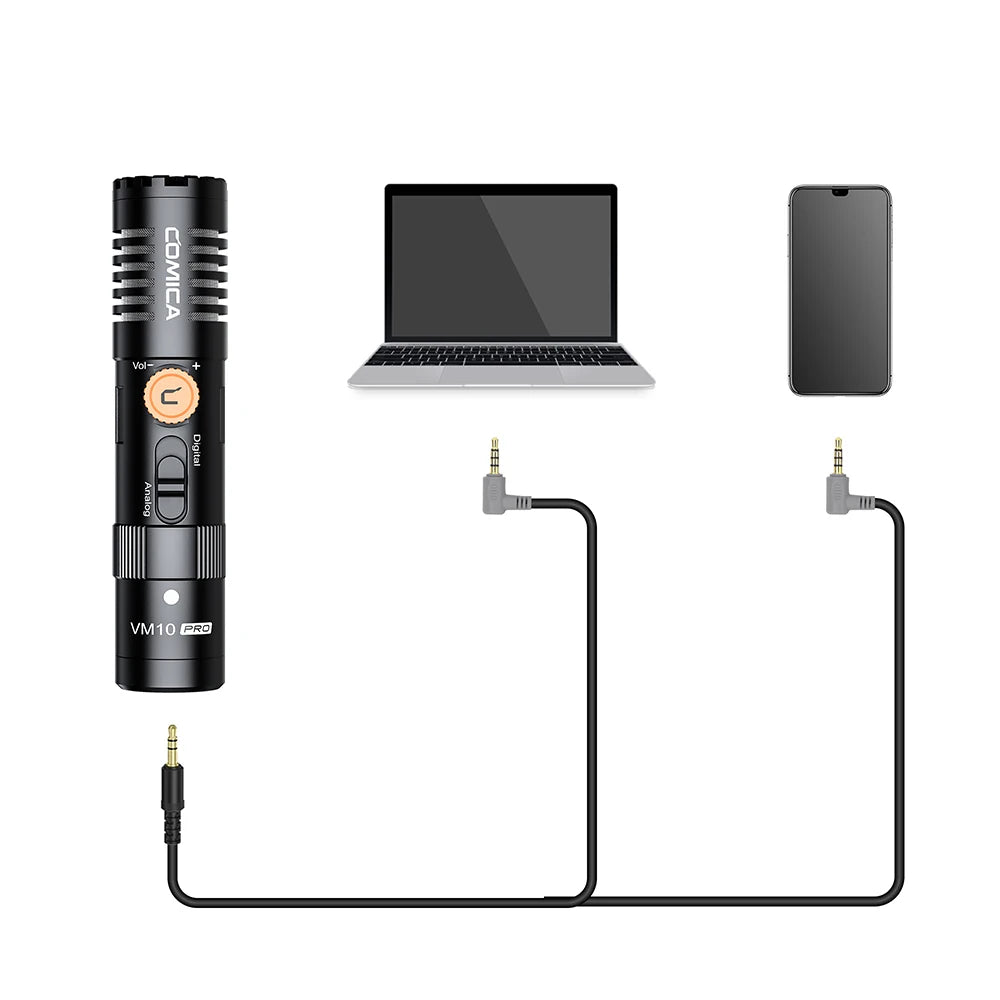 COMICA VM10 PRO – Micrófono Shotgun Cardioide On-Camera para Smartphones, Cámaras y GoPro