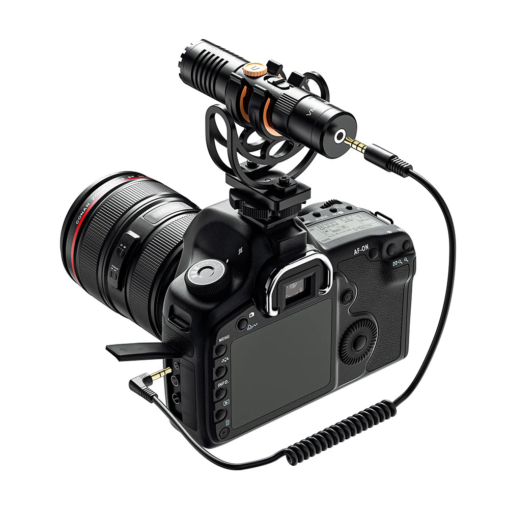 COMICA VM10 PRO – Micrófono Shotgun Cardioide On-Camera para Smartphones, Cámaras y GoPro