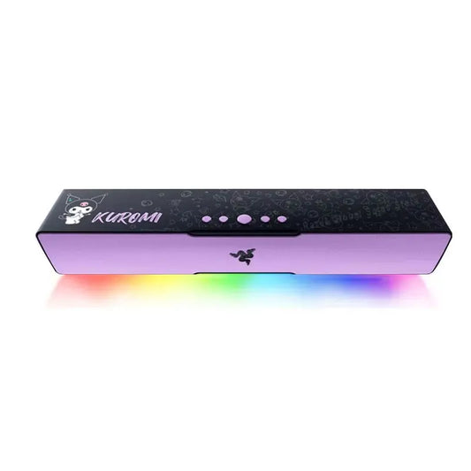 Razer x Sanrio Kuromi — Barra de Sonido Gamer Compacta con Chroma RGB, Bluetooth 5.0, Mic Integrado (2.0) para PC/Laptop/Smartphone/Tablet