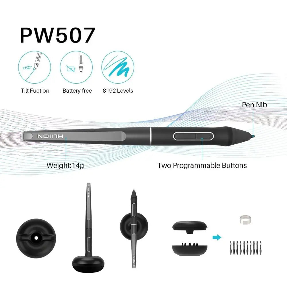 Huion Kamvas Pro 13 | Tableta Gráfica con Pantalla LCD 13”, 8192 Niveles de Presión y Lápiz Digital sin Batería