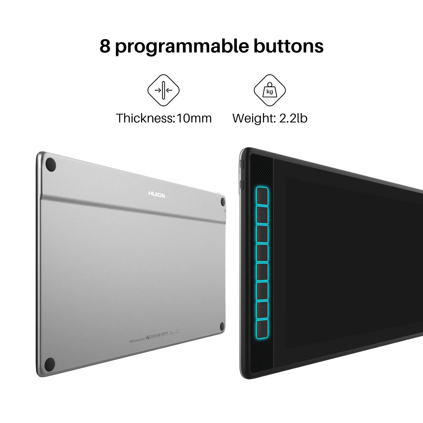 Huion Kamvas Pro 16 (2.5K) | Tableta Gráfica con Pantalla QHD 15.6”, 145% sRGB QLED y Lápiz PenTech 3.0