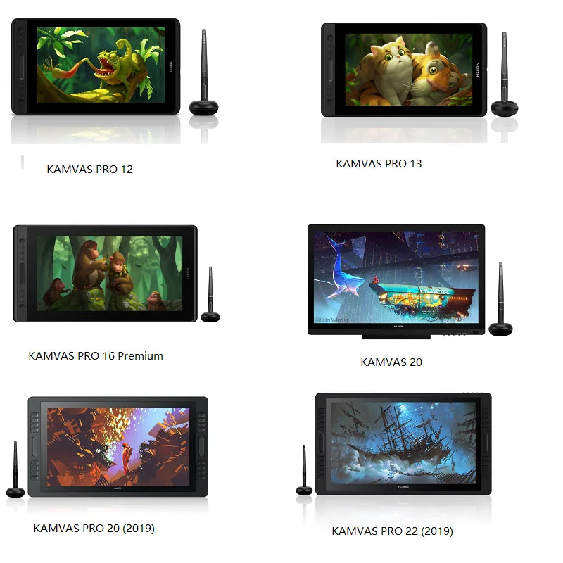 Huion Kamvas Pro 13 | Tableta Gráfica con Pantalla LCD 13”, 8192 Niveles de Presión y Lápiz Digital sin Batería