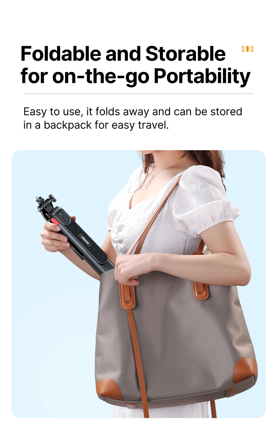 Ulanzi MA09 Smartphone Tripod Bluetooth Selfie Stick Desktop Tripod  for iPhone 12 13 14 GoPro Card Camera Live Streaming Video