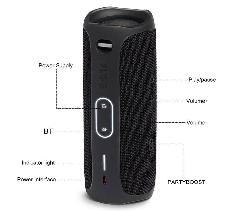 JBL Flip 5 Bluetooth Speaker Flip5 Mini Portable Waterproof Wireless BT Speaker Bass Stereo Music Outdoor Travel Party Speaker