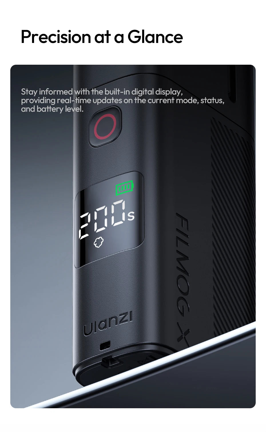 Ulanzi FM02 Electric Fog Machine FILMOG X 3 Modes Mist Dense Fog Dry Ice with Type-C Charging Portraits Shots Food Photography
