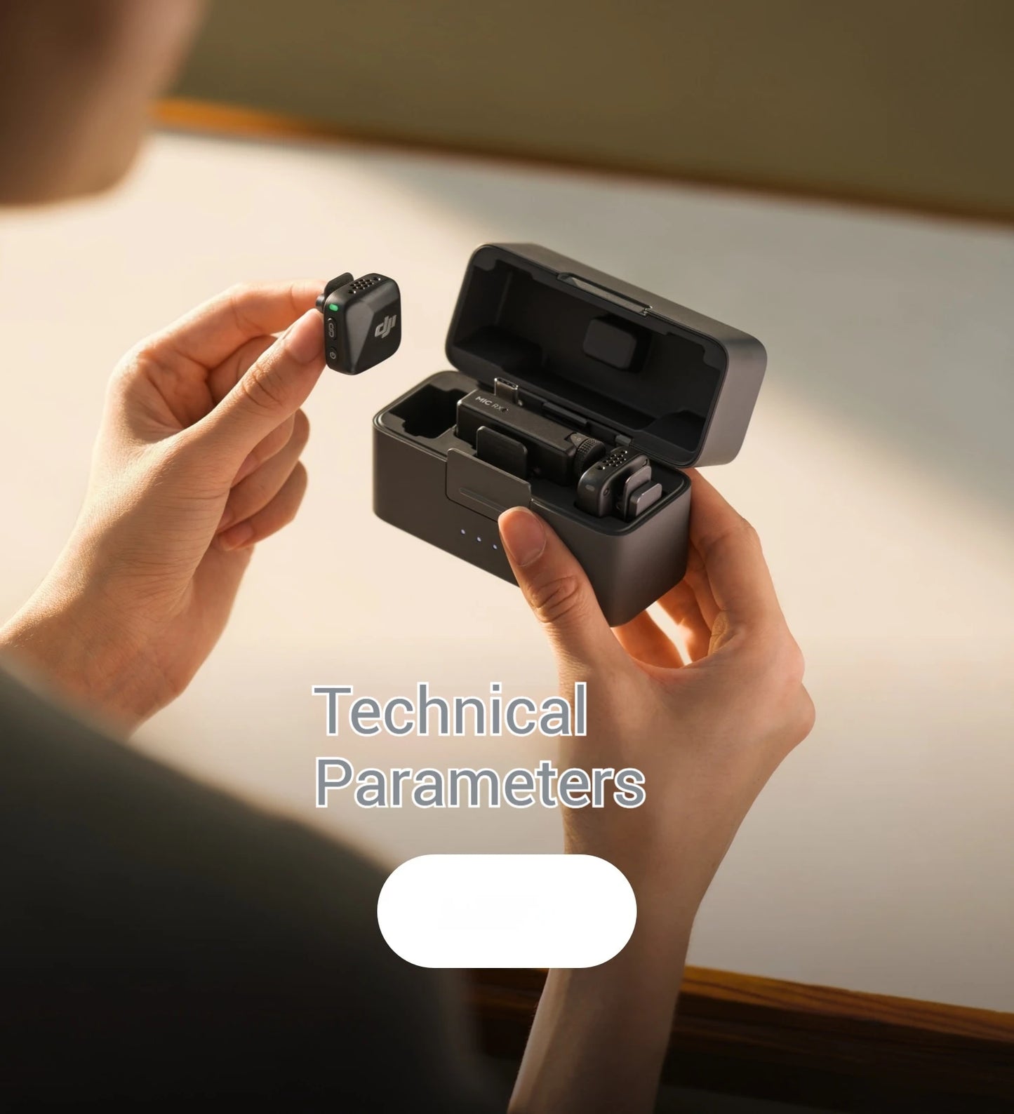 DJI Mic Mini (2TX + 1RX con Estuche de Carga) – 48h de Operación + Cancelación de Ruido Activa