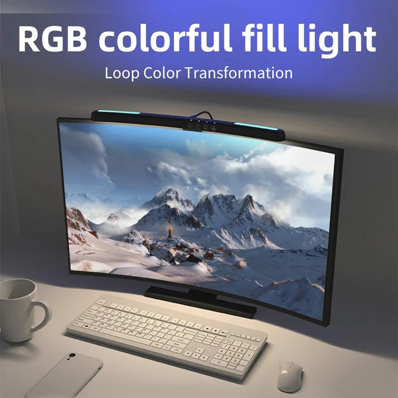 Xiaomi Mijia USB Screen Hanging Lights Stepless Dimming Curved Screen Monitor Light Bar RGB Background Atmosphere Desk Lamp NEW