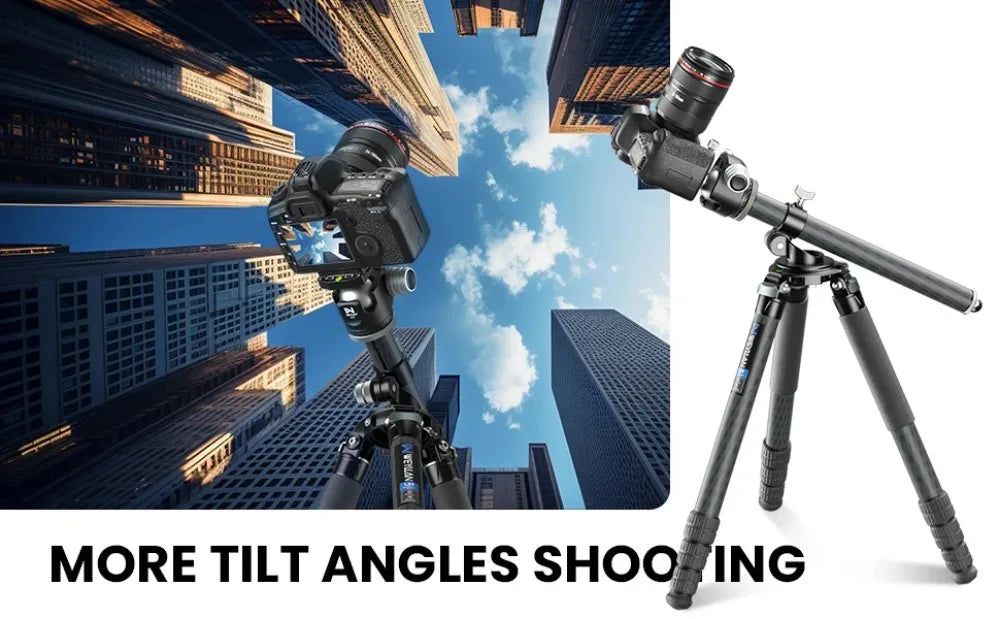 WEYLLAN Universal Tripod Extension Arm Carbon Fiber Detachable Extender Horizontal Centre Column for Tripod 40cm Pole Arm Rod
