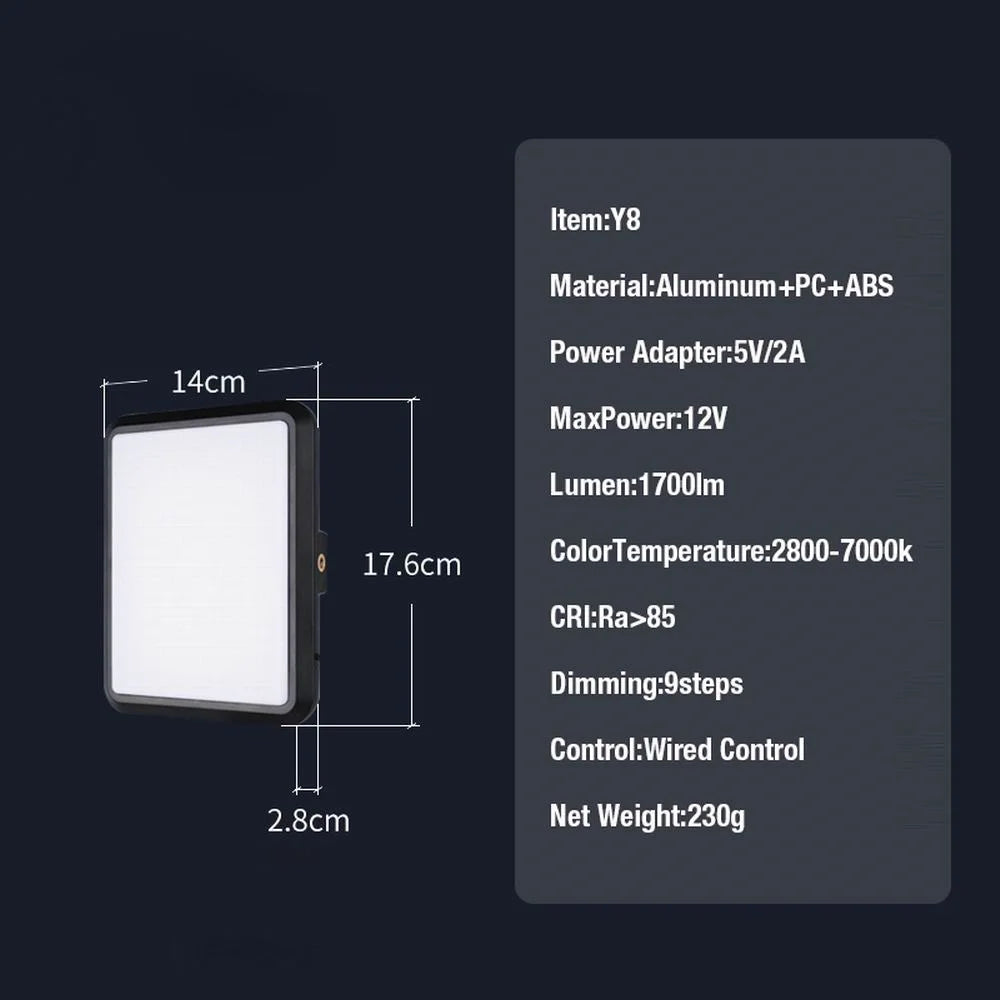 High Power 352 Led Video Light 2800K-7000K Panel Light Studio Fill Lamp Photography Lighting Photo w Light Stand for Live Stream