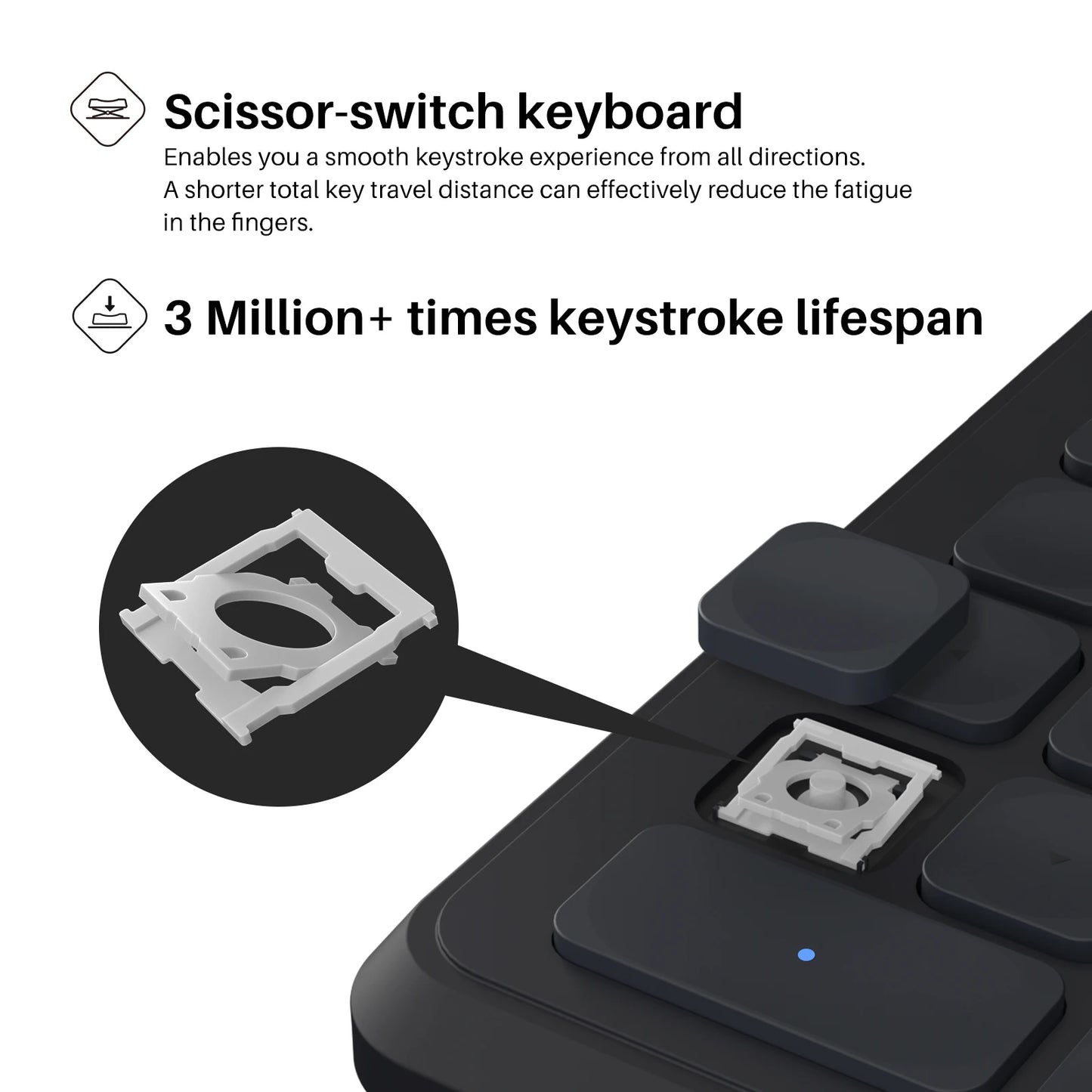 Huion Keydial K20 | Teclado Mini Inalámbrico con 18 Teclas Personalizables y Dial para Tabletas Gráficas, PC y Móviles