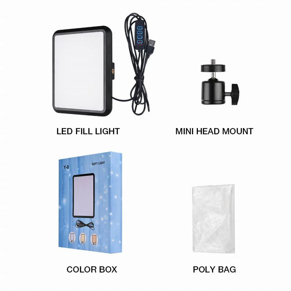 High Power 352 Led Video Light 2800K-7000K Panel Light Studio Fill Lamp Photography Lighting Photo w Light Stand for Live Stream