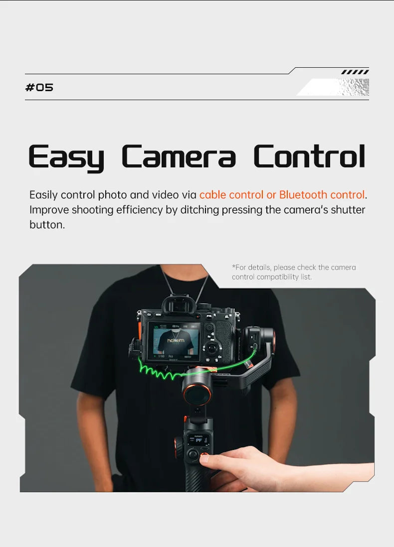 Hohem iSteady MT2 Handheld Gimbal Stabilizer Selfie Stick Extension Rod with AI Magnetic Fill Light Full Color Video Lighting