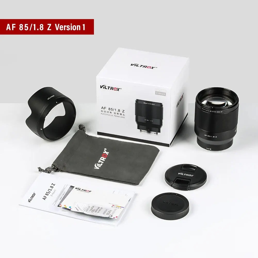 VILTROX 85mm F1.8 Version 2 Auto Focus Full Frame Camera Lens for Fujifilm X Sony E Nikon Z Mount Camera Telephoto Lens