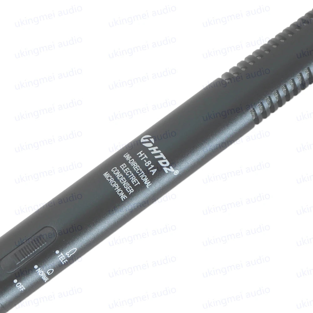 HTDZ HT-81 – Micrófono Shotgun Cardioide de Condensador para Entrevistas y Cámaras DSLR
