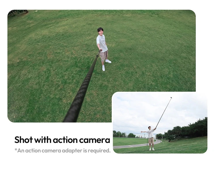 Ulanzi VL02 2.7M Selfie Stick Tripod Smartphone Retractable Invisible Selfie Stick For Gopro Hero 12 11 10 Insta360 X4 X3 X2 DJI