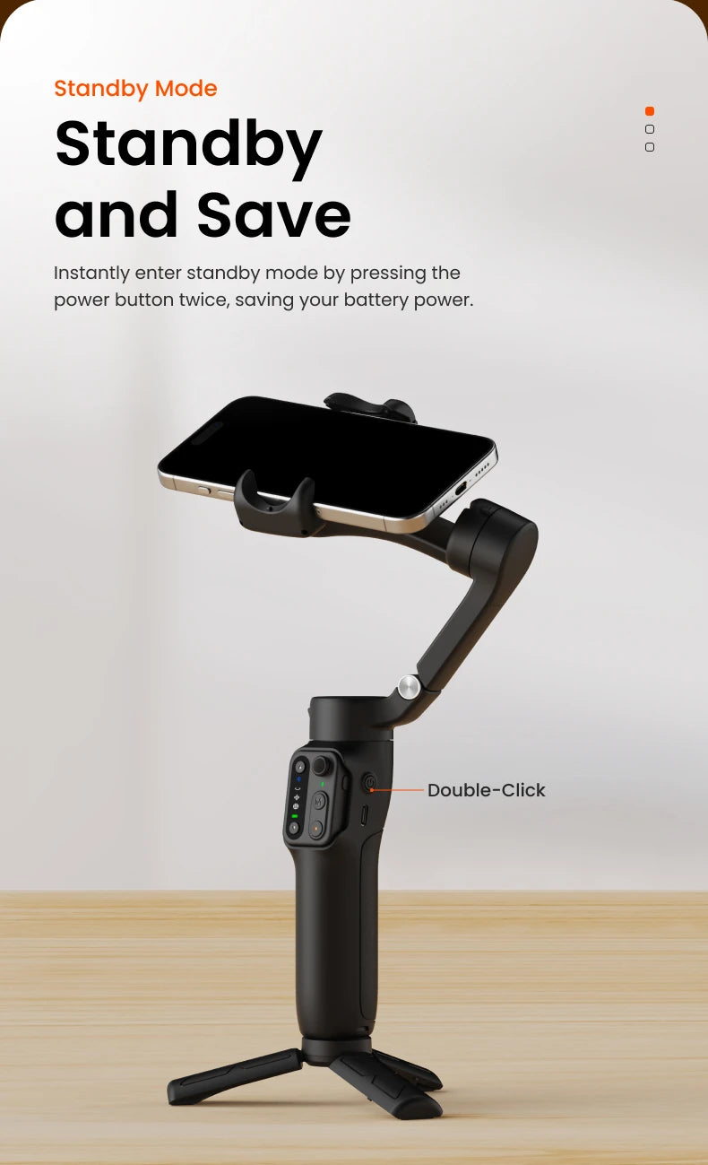 Hohem iSteady X3 SE 3-Axi Gimbal Stabilizer with Remote Control and Foldable Phone Stabilizer for iPhone/Samsung/Xiaomi/HuaWeii