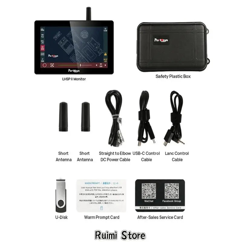 Portkeys LH5P II 5.5" 2000NIT Full HD 4K Touch Screen Monitor Metal Frame Bluetooth for Rec Key Sony Pansonic Canon BMPCC ZCam