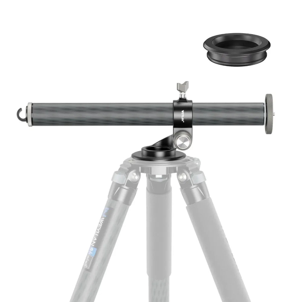 WEYLLAN Universal Tripod Extension Arm Carbon Fiber Detachable Extender Horizontal Centre Column for Tripod 40cm Pole Arm Rod