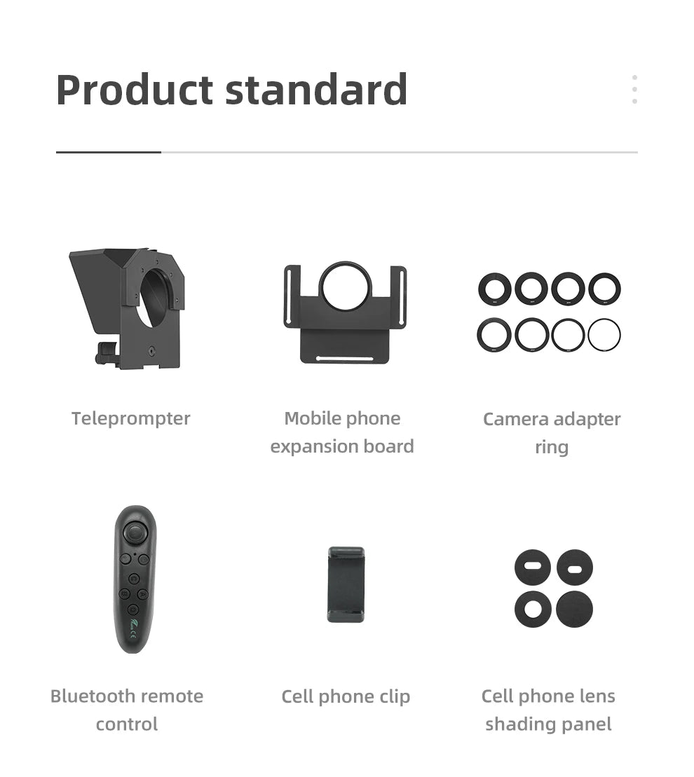 Teleprompter Portátil AMBITFUL Mini – Compatible con Smartphones y Cámaras