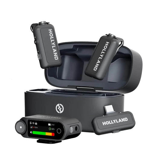 Hollyland Lark Max 2 – Micrófono Lavalier Inalámbrico (11h Autonomía + Pantalla Táctil)