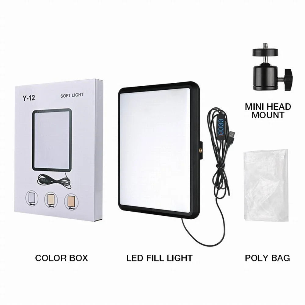 High Power 352 Led Video Light 2800K-7000K Panel Light Studio Fill Lamp Photography Lighting Photo w Light Stand for Live Stream