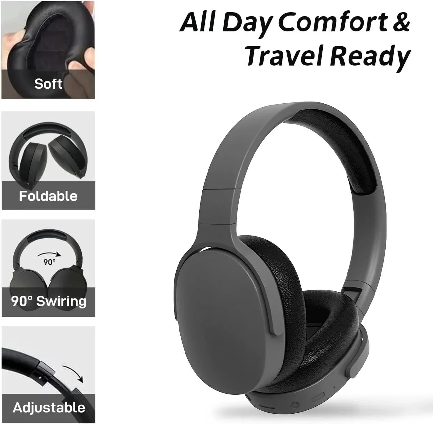 Sony Wireless Bluetooth 5.3 | Audífonos Plegables con Sonido Hi-Fi y Micrófono Integrado