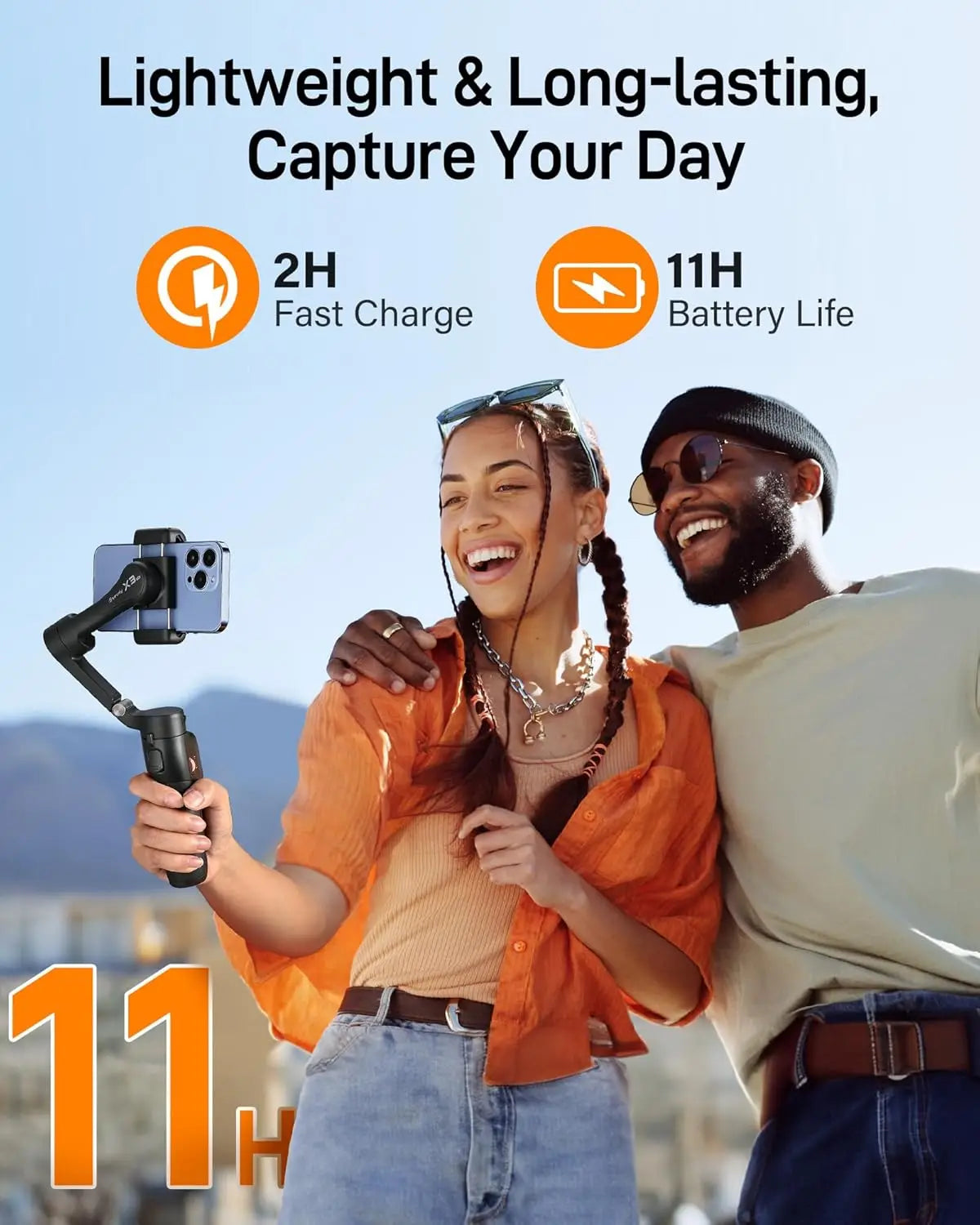 Hohem iSteady X3 SE 3-Axi Gimbal Stabilizer with Remote Control and Foldable Phone Stabilizer for iPhone/Samsung/Xiaomi/HuaWeii