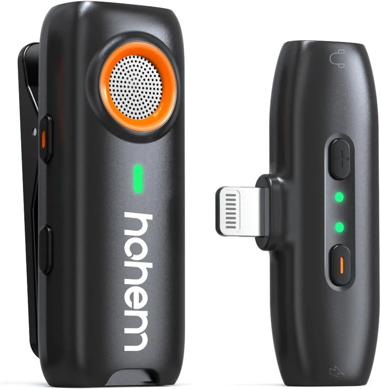 Hohem MIC-01 Wireless Lavalier Lapel Microphone for iPhone Android SmartPhone PC Computer USB-C Devices Youtube Recording Stream