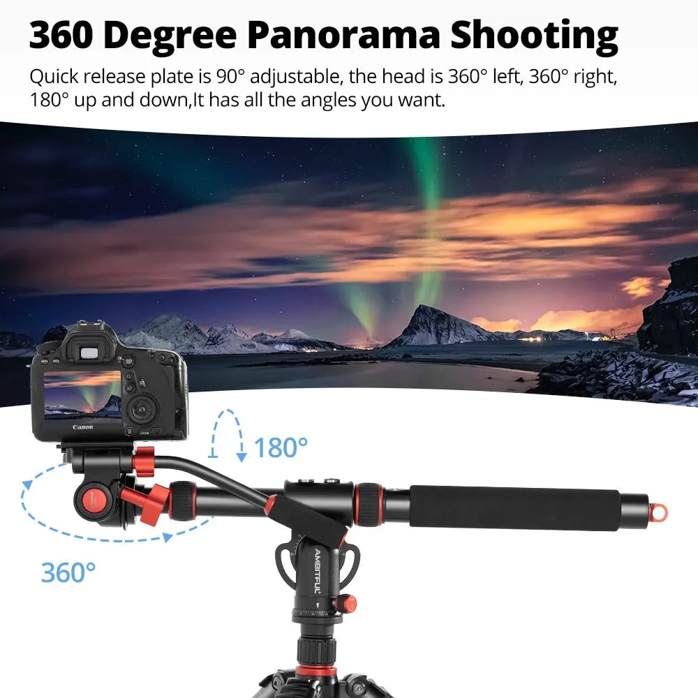 AMBITFUL GM104 Aluminium alloy tripod extenged crossbar ledgth 48-106cm adjuatbale for sony Canon Fuji nikon and mobile phone