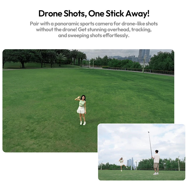 Ulanzi VL02 2.7M Selfie Stick Tripod Smartphone Retractable Invisible Selfie Stick For Gopro Hero 12 11 10 Insta360 X4 X3 X2 DJI