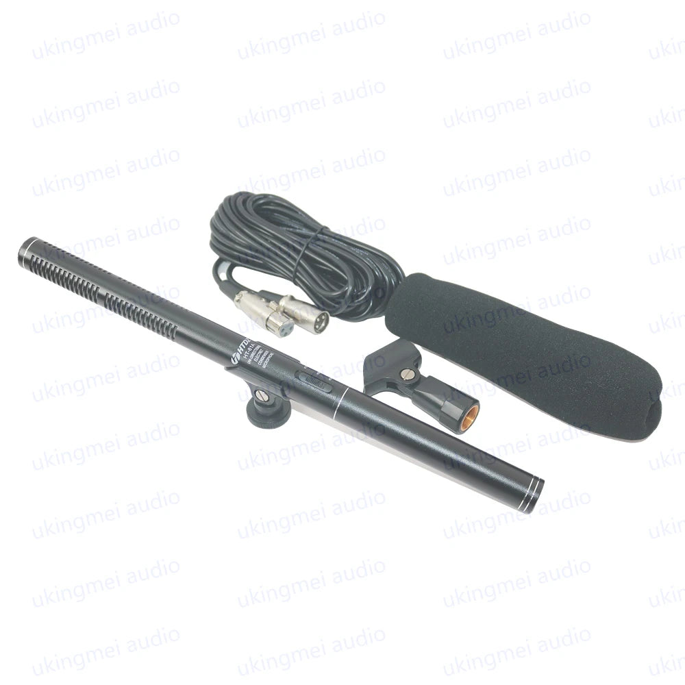 HTDZ HT-81 – Micrófono Shotgun Cardioide de Condensador para Entrevistas y Cámaras DSLR