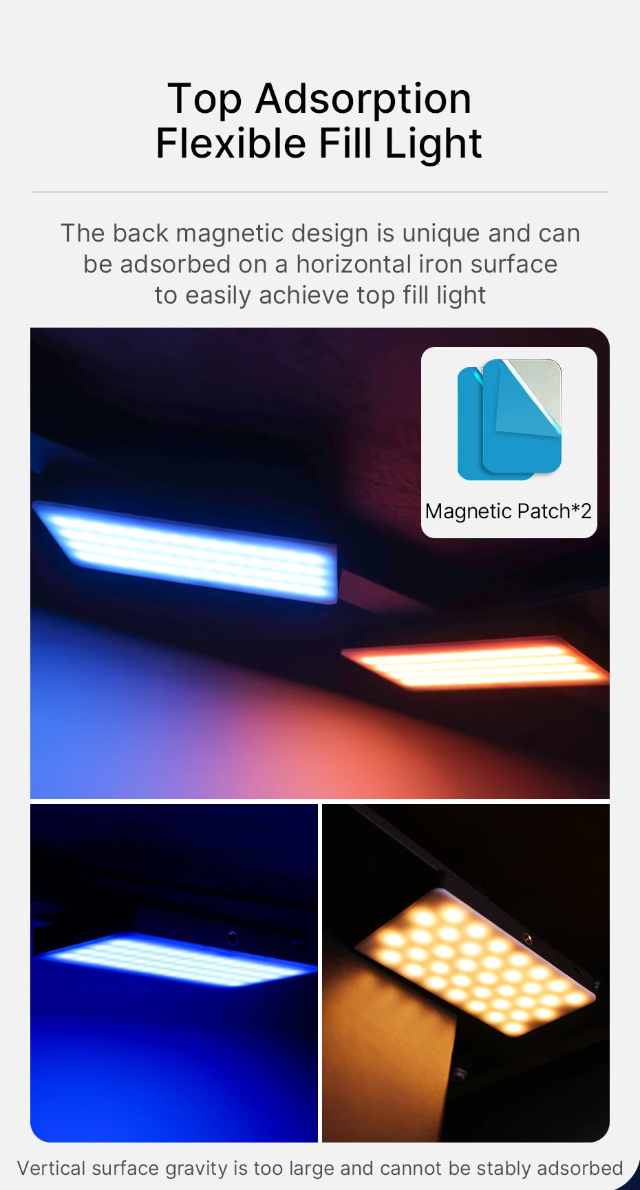 Ulanzi LT002 7 inch Pocket Fill Light RGB Full Color LED Panel Light CRI 95+ Photography Camera Light Creative Scene