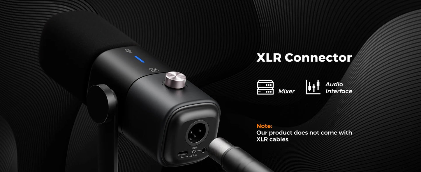 NearStream USB/XLR Mic Set – Micrófono Dinámico Profesional con Brazo Boom para Podcast, Gaming y Streaming