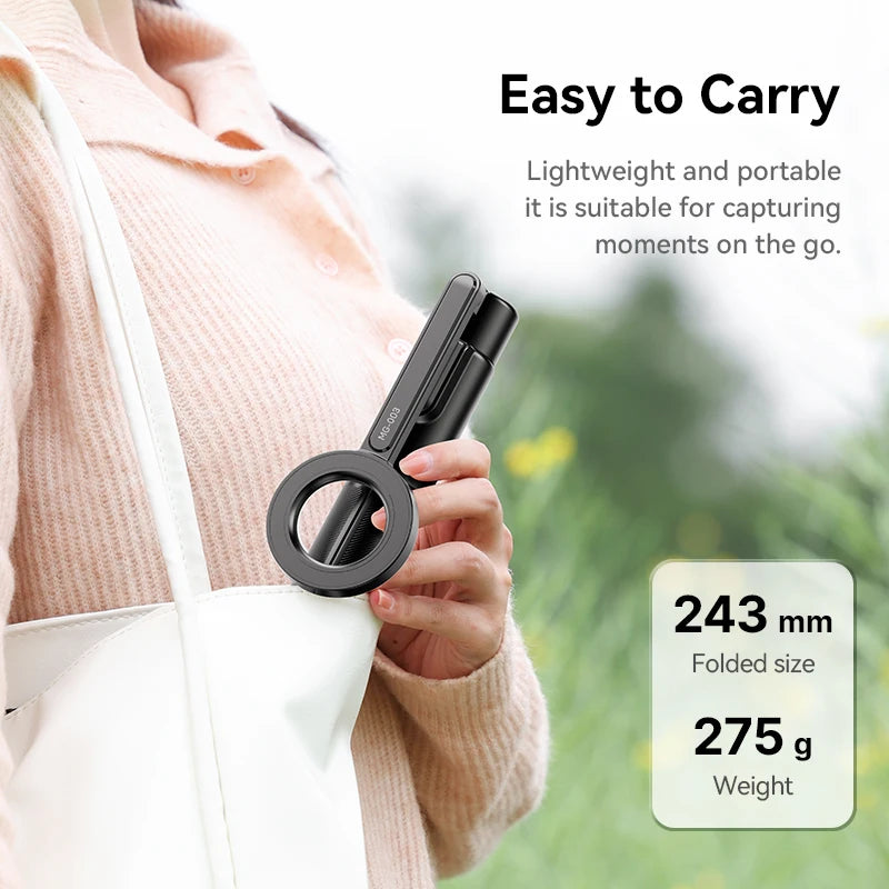 Ulanzi MG-003 Pro Magnetic Phone Selfie Stick Tripod 1.36m Extendable Selfie Tripod for iPhone 15 14 13 12 Vlog Livestreaming