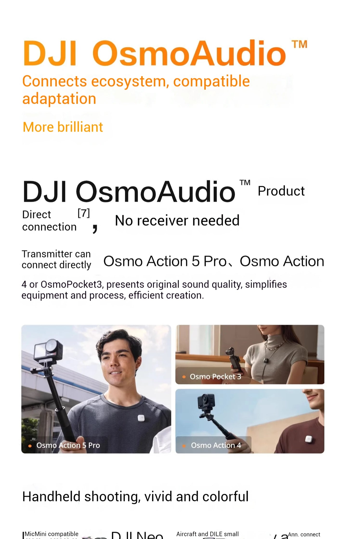 DJI Mic Mini (2TX + 1RX con Estuche de Carga) – 48h de Operación + Cancelación de Ruido Activa