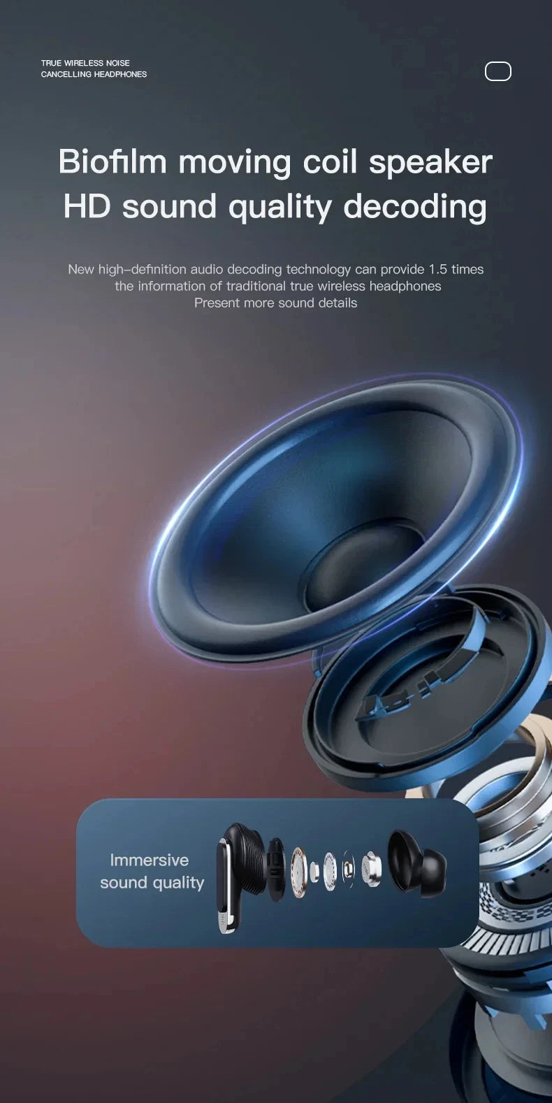 Xiaomi TWS V8 | Audífonos True Wireless con Cancelación Activa de Ruido ANC+ENC y Micrófono Integrado