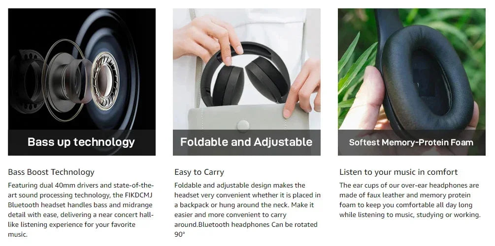 Sony Wireless Bluetooth 5.3 | Audífonos Plegables con Sonido Hi-Fi y Micrófono Integrado