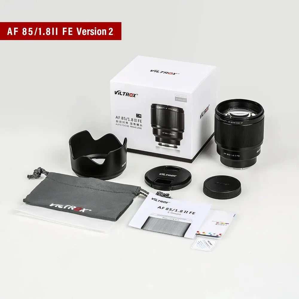 VILTROX 85mm F1.8 Version 2 Auto Focus Full Frame Camera Lens for Fujifilm X Sony E Nikon Z Mount Camera Telephoto Lens