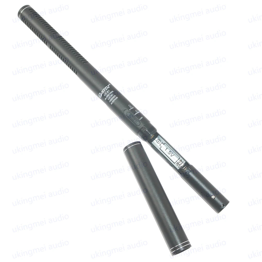 HTDZ HT-81 – Micrófono Shotgun Cardioide de Condensador para Entrevistas y Cámaras DSLR