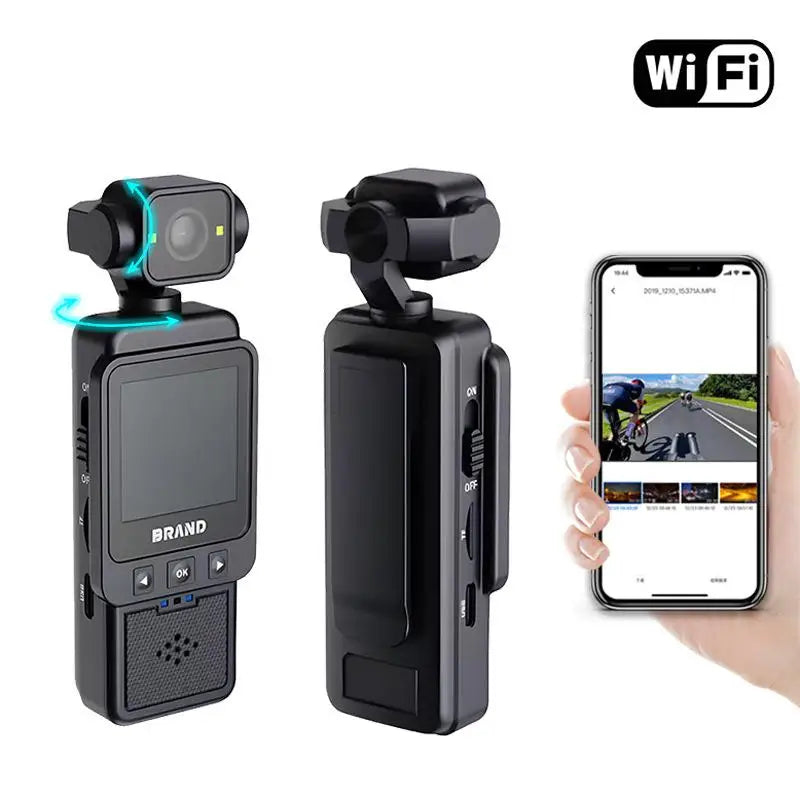DV01 Ultra HD Portable Camera Built-in Flash Front 1.6-inch LCD Rear Screens Video 180° Screen Rotation Waterproof Recorder