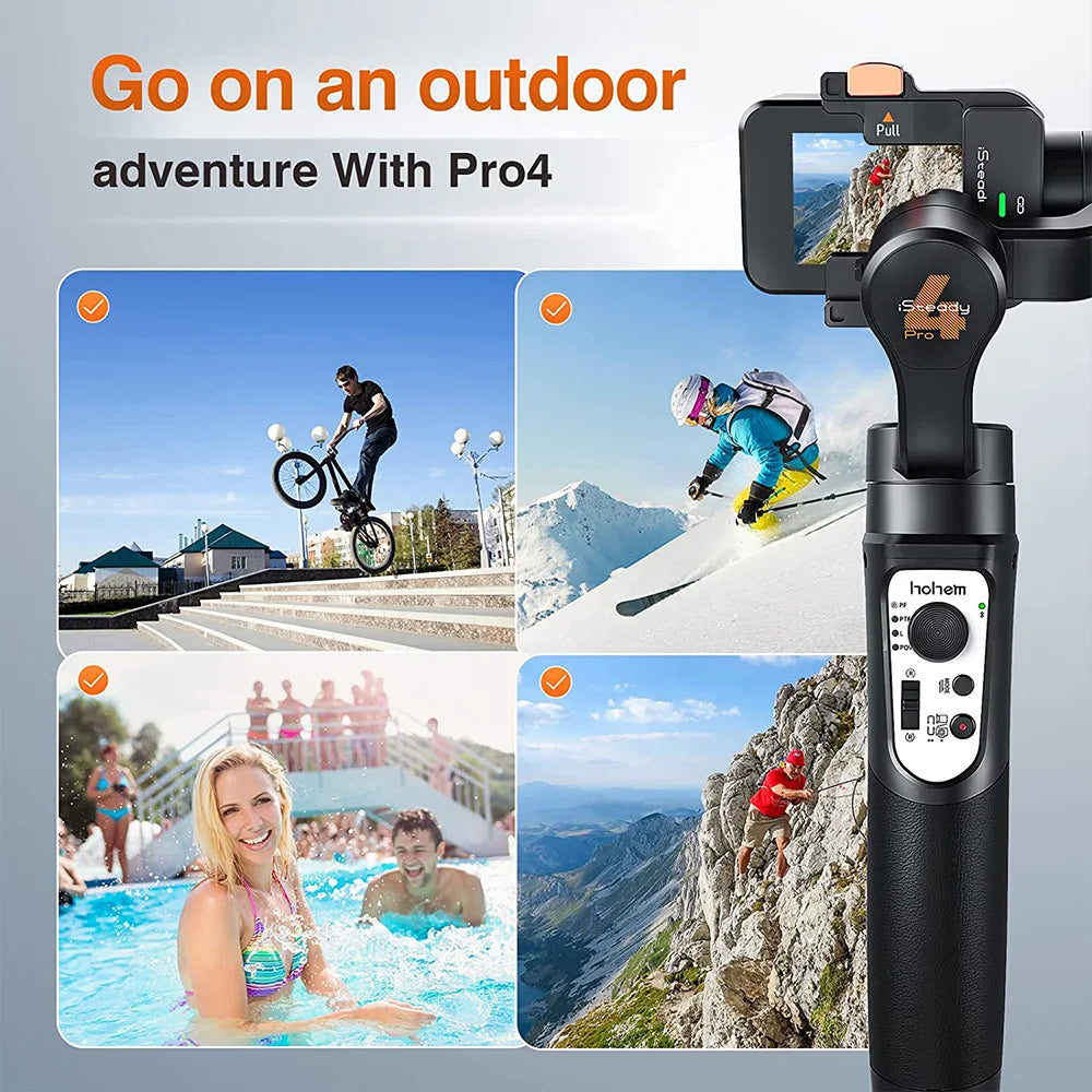 Hohem iSteady Pro 4 – Gimbal Estabilizador 3 Ejes para GoPro & Action Cams