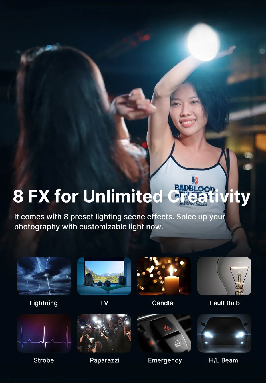 Ulanzi L023 40W Pro Video Light Mini Bowens Mount COB Light Bi-color 2500-6500K 3400mAh Video Light for Photography