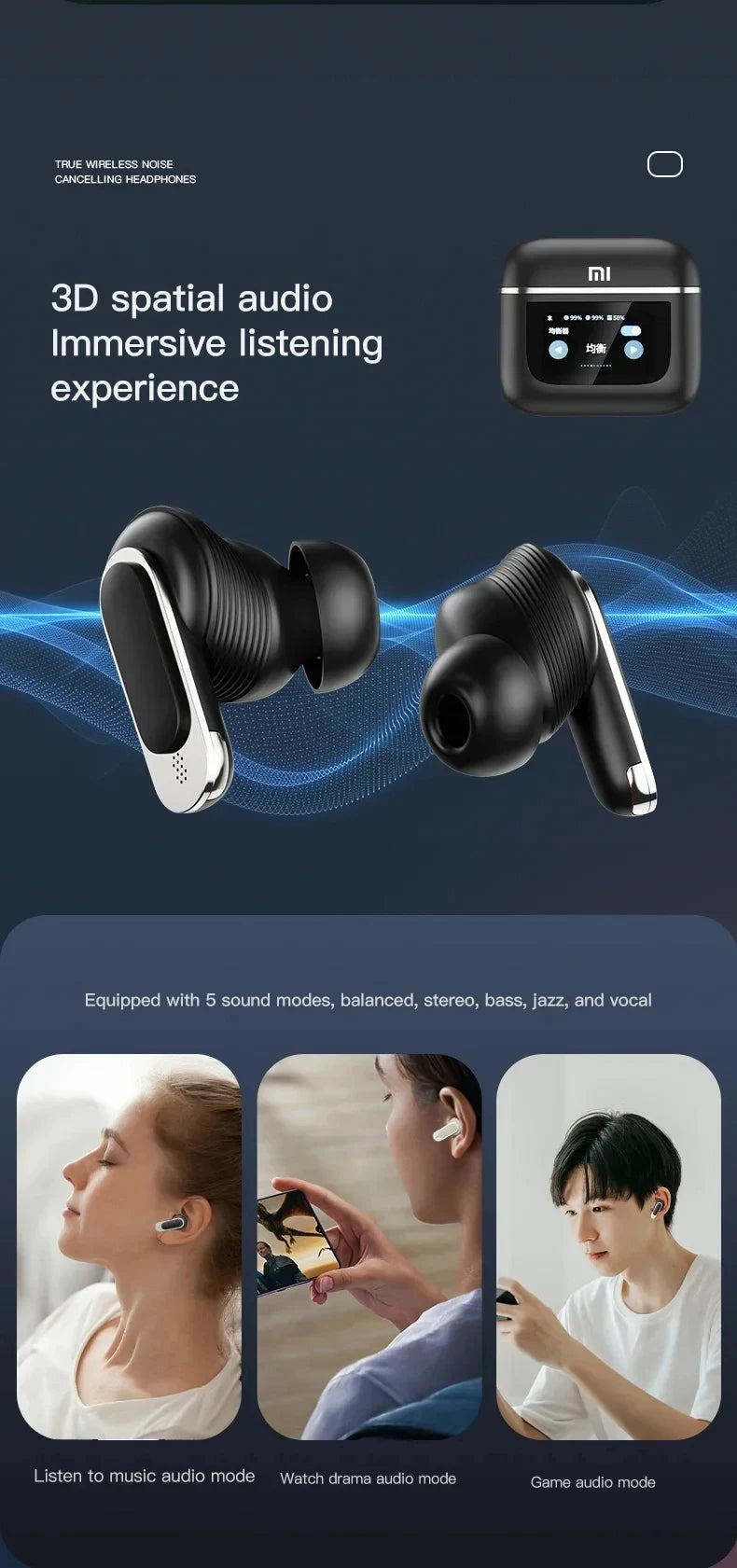 Xiaomi TWS V8 | Audífonos True Wireless con Cancelación Activa de Ruido ANC+ENC y Micrófono Integrado