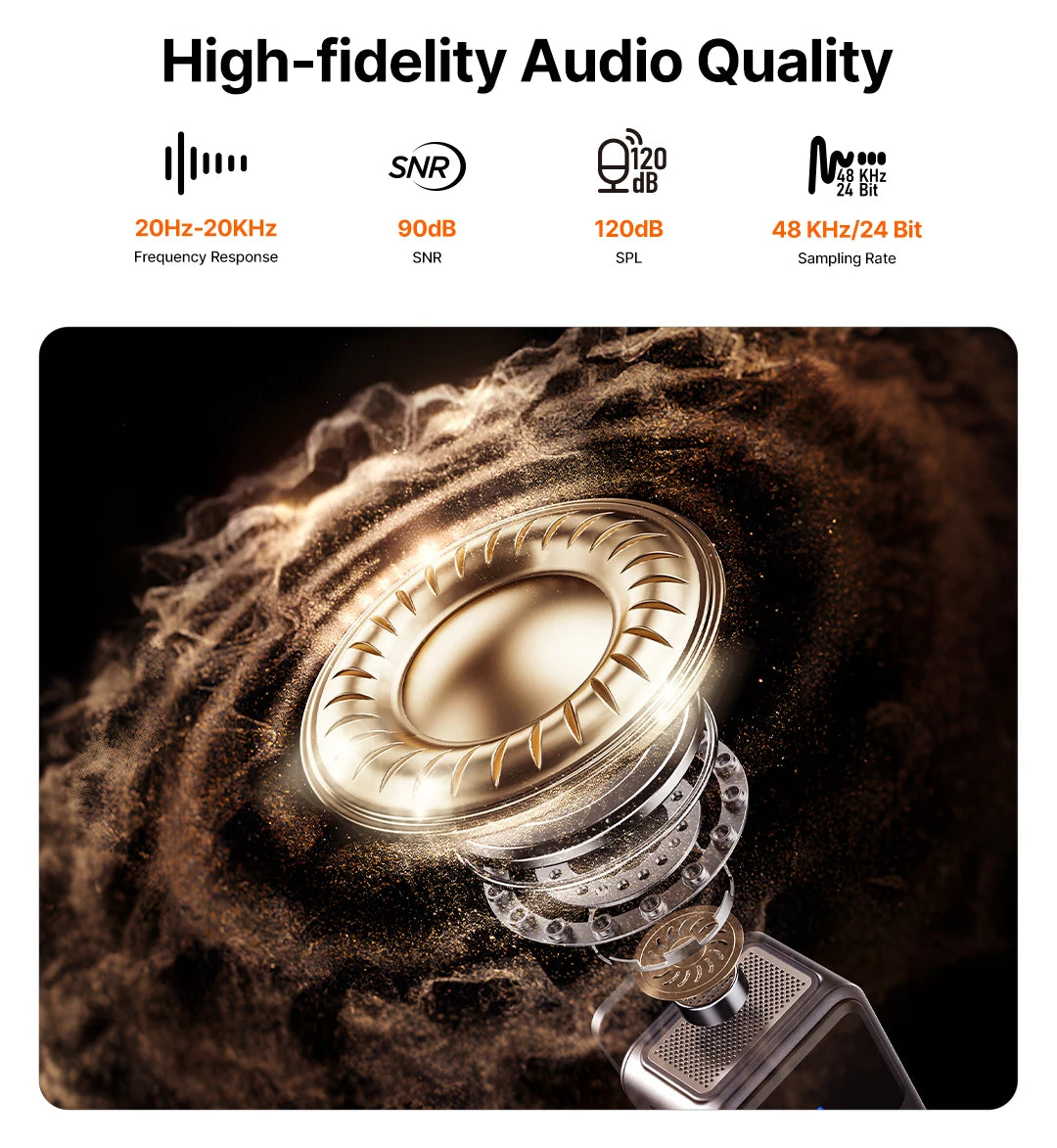 Saramonic Air – Micrófono Lavalier Inalámbrico con Cancelación de Ruido (300m, 24bit) para iPhone 15/16, Android y Cámaras