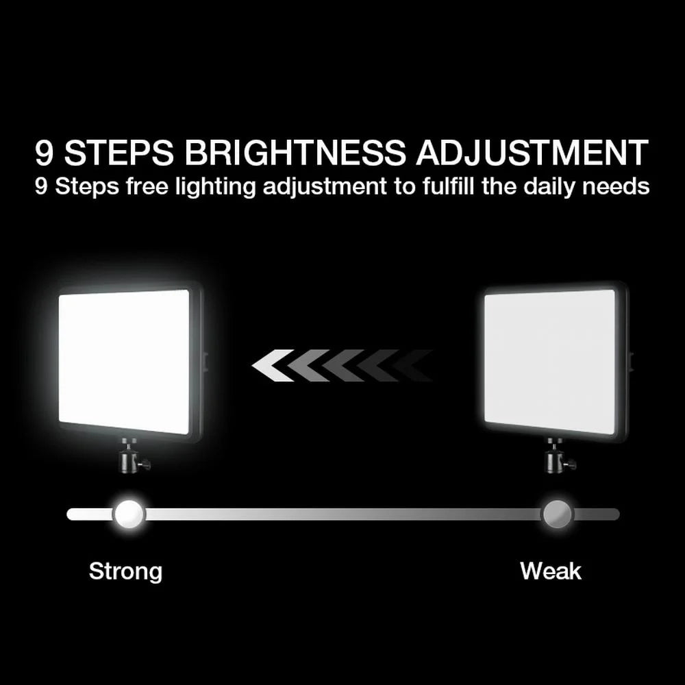 High Power 352 Led Video Light 2800K-7000K Panel Light Studio Fill Lamp Photography Lighting Photo w Light Stand for Live Stream