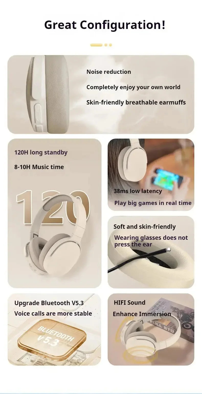 Sony Wireless Bluetooth 5.3 | Audífonos Plegables con Sonido Hi-Fi y Micrófono Integrado