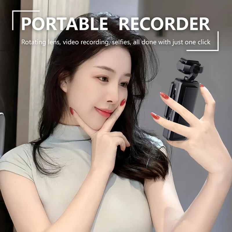 DV01 Ultra HD Portable Camera Built-in Flash Front 1.6-inch LCD Rear Screens Video 180° Screen Rotation Waterproof Recorder