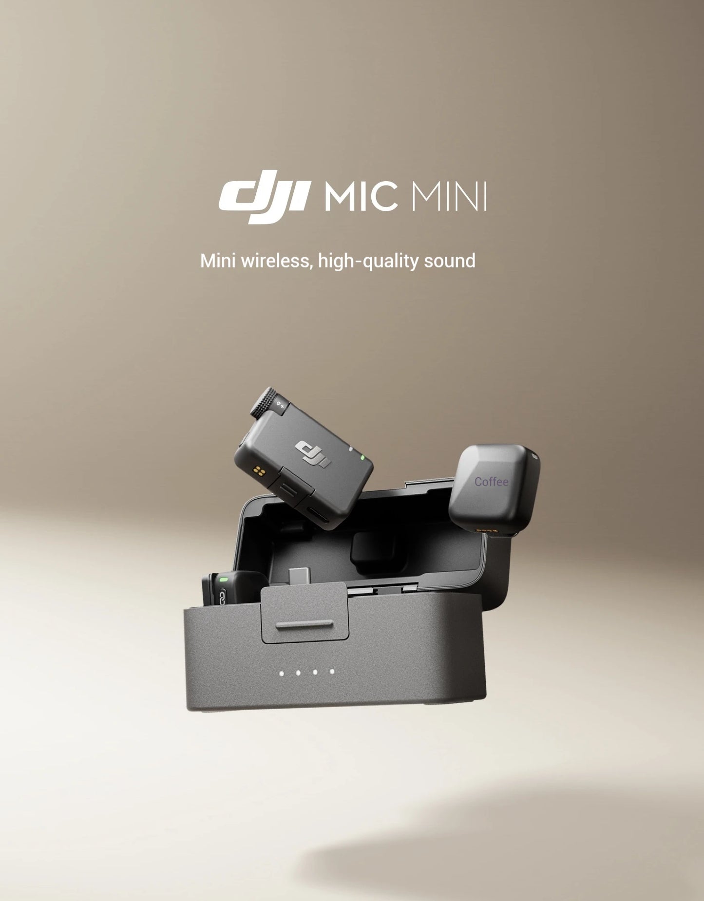 DJI Mic Mini (2TX + 1RX con Estuche de Carga) – 48h de Operación + Cancelación de Ruido Activa