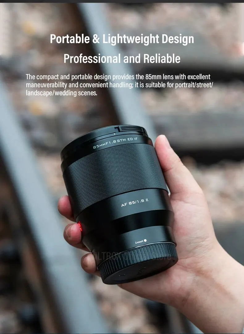 VILTROX 85mm F1.8 Version 2 Auto Focus Full Frame Camera Lens for Fujifilm X Sony E Nikon Z Mount Camera Telephoto Lens